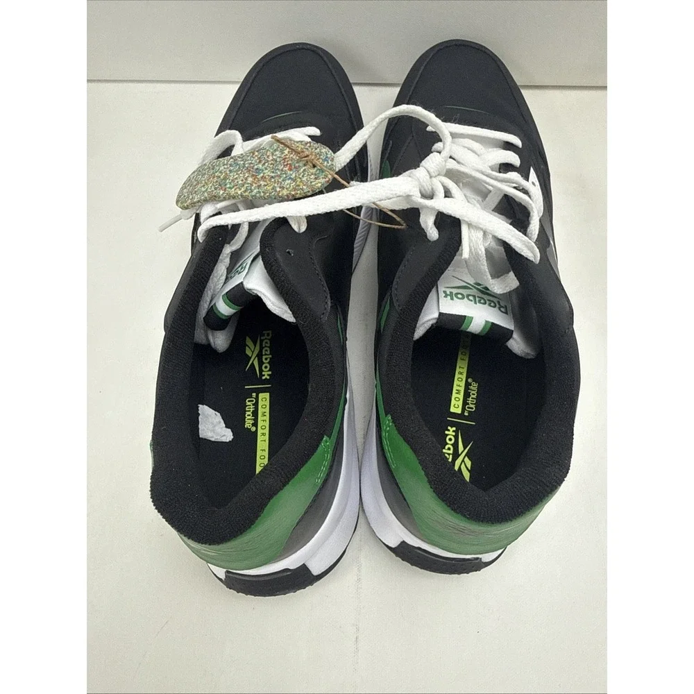 New‎ - Reebok Royal Flag Black & White Green FoamLite BS7966 Men Size 11.5 TShoe
